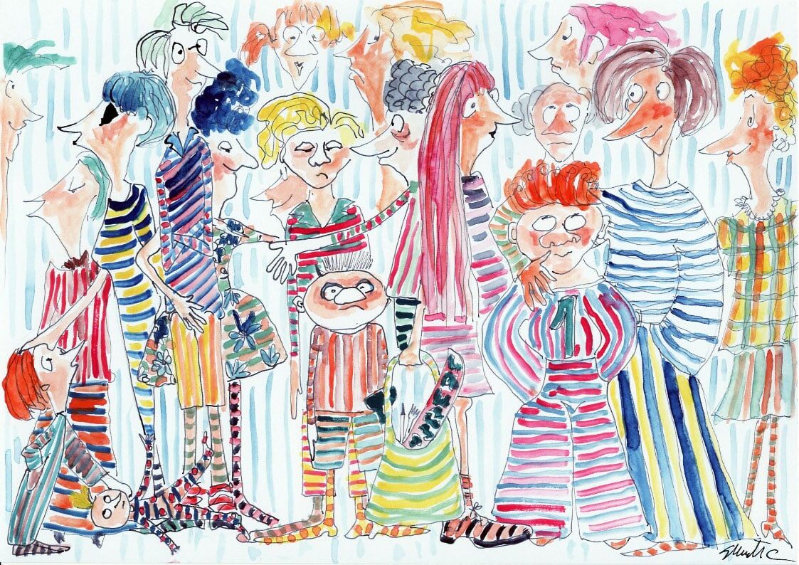 Gang’s Stripe – Original Watercolor & Ink Illustration
