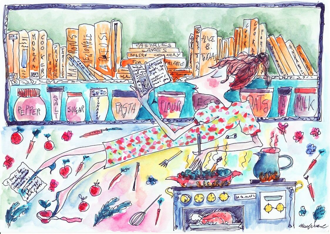 Stories to Bake – Original Watercolor & Ink Illustration